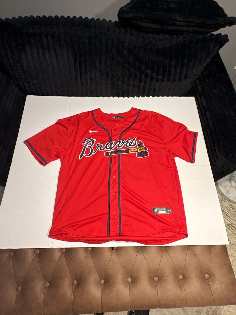 Nike Atlanta Braves Ronald Acuña Jr. 13 MLB Baseball Jersey Red Size XL